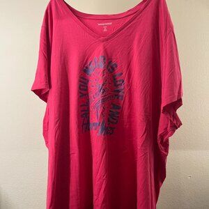 Woman Within Plus Size 6X Graphic Tee – All You Need Is Love and Horror MoviesCh